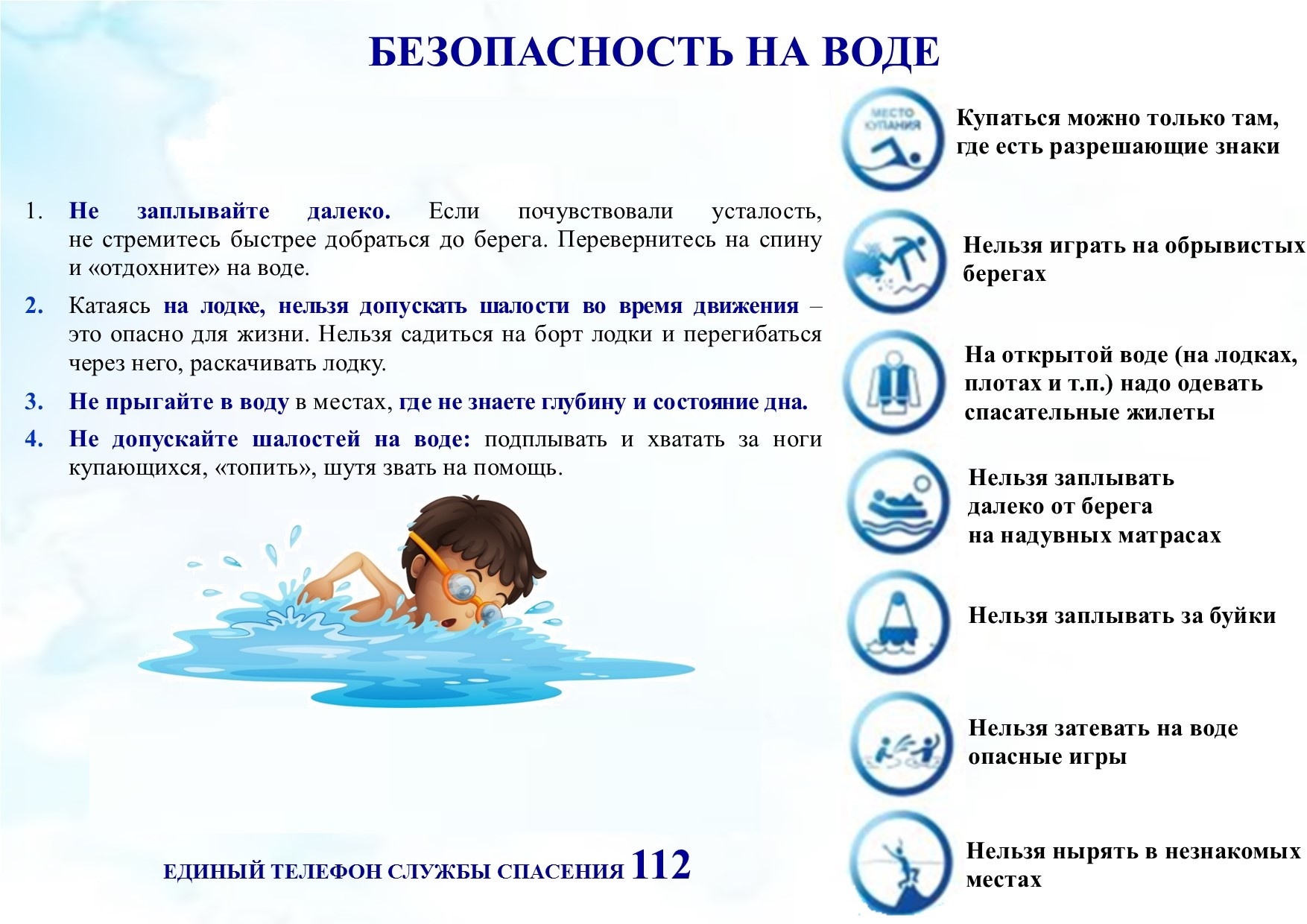 Безопасность на воде для детей